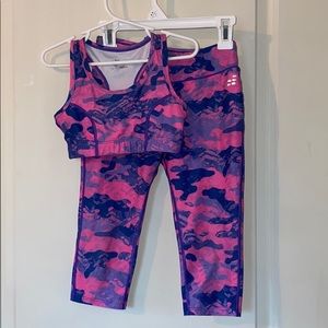 Kids Sports Bra & Pants Athletic Set